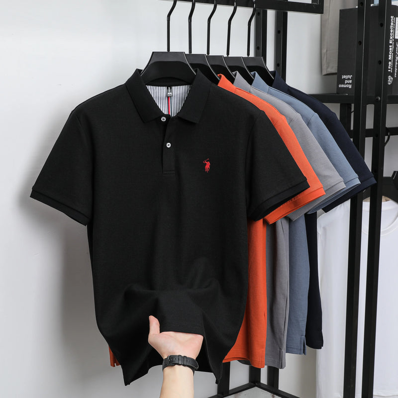 Luxury Cotton Embroidered Polo Shirt