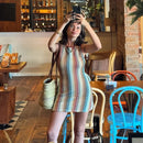 Chic Backless One-Shoulder Knitted Mini Dress