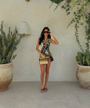 Luxury Hollow-Out Swimsuit with Skirt