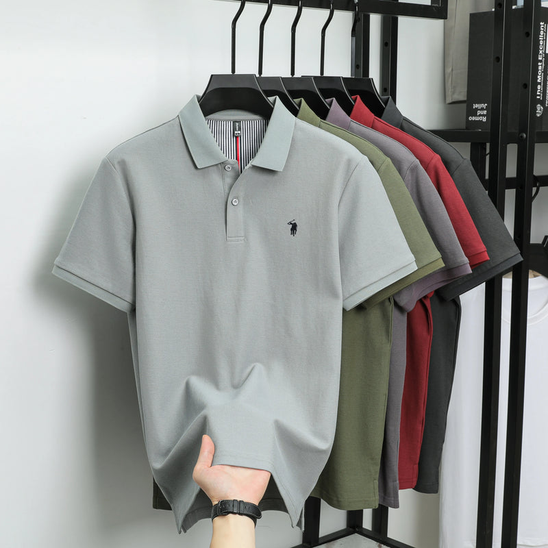Luxury Cotton Embroidered Polo Shirt