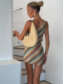 Chic Backless One-Shoulder Knitted Mini Dress