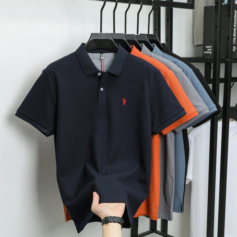 Luxury Cotton Embroidered Polo Shirt