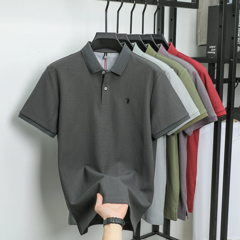 Luxury Cotton Embroidered Polo Shirt