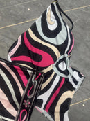 Colorful Striped Bikini with Sarong
