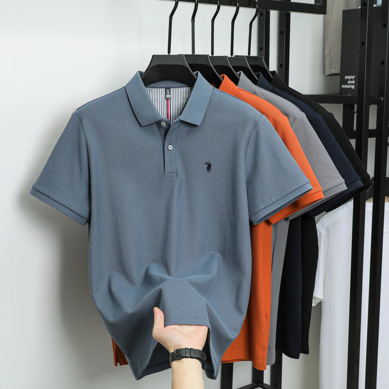 Luxury Cotton Embroidered Polo Shirt