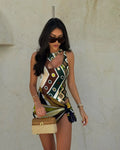 Luxury Hollow-Out Swimsuit with Skirt