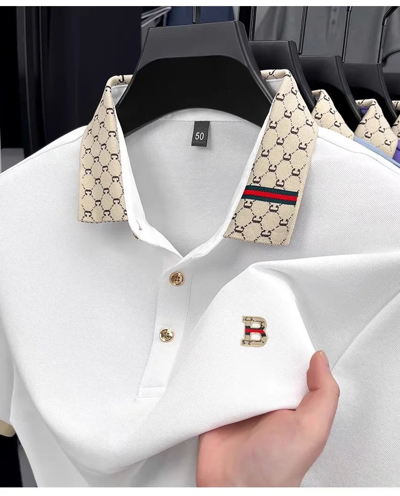 Luxury Embossed B Letter Polo Shirt